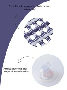 1 Pack Inflatable Swimming Pool Accessories Adult Water Float Bed Multifunctional Water Hammock Floating Chair, Beach Essentials, Beach Accessories - Dark Blue - View 5