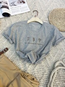 Women T-Shirts - 灰色 - 查看 3