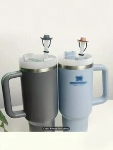 1PC Random Straw Lids, Straw Toppers, Reusable Straw Toppers, Cowboy Hat Shaped Silicone Straw Toppers, Decorative Straw Toppers, For Parties, Gatherings With Friends, Dust Proof Straw Covers For 30 & 40 Ounce  Cup Straws, Party Supplies, Decorative Glass Accessories, Mother's Day Gifts