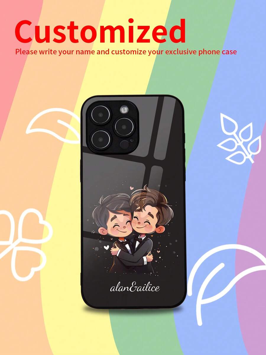 1 Ốp lưng điện thoại in tên cá nhân tương thích với Iphone 16 Pro Max / S24 Ultra / Redmi / / OnePlus và các mẫu khác - màu đen - Xem 1
