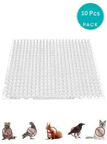 10入組DIY塑料防鳥刺繫帶，可防貓、防松鼠、柿子防鳥柵欄，防鴿器室外鳥類控制刺柵圍欄防鳥刺防鳥刺園藝用品