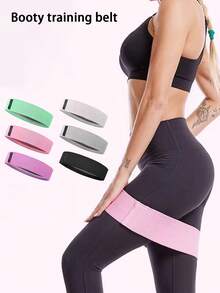 1 dây tập yoga đàn hồi kháng lực để tập thể dục chống trượt, nâng mông và kéo dài cơ bắp ở eo, hông và chân, hoàn hảo để định hình một cơ thể gợi cảm - Vòng mông (76cm*8cm) - Xem 2
