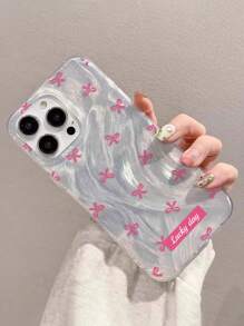 1pc Minimalist Cool Pattern Bowknot Phone Case