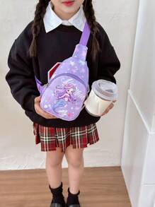 Bolso infantil de cintura con dibujos animados, bolso cruzado lindo y ligero con patrón de sirena y unicornio para niñas, bebés y niños pequeños. Ideal para viajar y actividades en exteriores
