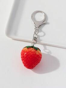 Handbag Pendant, 1pc Cute Resin Simulation Red Strawberry Bag Accessory Valentines - Red - View 2
