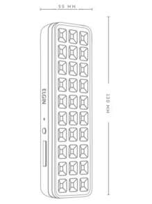 Kit 2 Luminárias de Emergência 30 Leds 2W Recarregável Bivolt Elgin Emergencial Branco Frio 110/220V - Entrada do Brasil (127V) - Visão 2