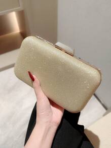 Sac de soirée Moonlit EveBag pour femmes, sac à main scintillant et à strass pour fête, sac à main en boîte pour robe de cocktail