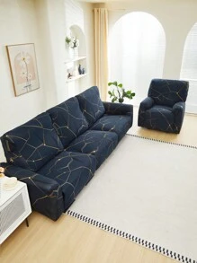 1PC Printed Recliner Sofa Cover Stretch Geometric Living Room Sofa Protective Cover Home Electric Armchair Cushion Cover