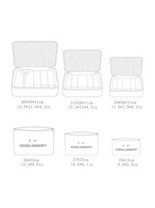 6 件装旅行行李打包袋，行李箱衣服收纳袋，可折叠收纳袋，鞋袋，内衣袋，旅行背包旅行包，行李箱，旅行装备，返校搬家袋收纳袋