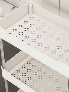 1入浴室收納架地面置物車，可放置在馬桶洗手間縫隙的整理架，浴室收納 - 白色 - 查看 10