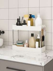 1入浴室收納架地面置物車，可放置在馬桶洗手間縫隙的整理架，浴室收納 - 白色 - 查看 8