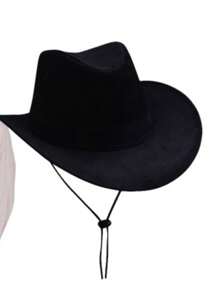 CHAPÉU COUNTRY RODEIO PRETO FEMININO - Preto - Visão 3