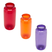 Cilindro de plástico en varios colores. 500 ml. Elige 10, 30 o 50 piezas. Botella de plástico para fiestas y recuerdos. Incluye tapa twisf-off y válvula de seguridad. - Multicolor10 - Ver 3