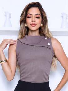 Women Blouses - Dark Grey - View 1