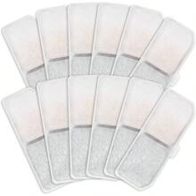 Filtro de fuente de agua para gatos, paquete múltiple de filtros de repuesto con sistema de triple filtración para fuente automática de mascotas, compatible con modelos de fuente bebedero de gatos y perros con el mismo tamaño de filtro - Blanco - Ver 11