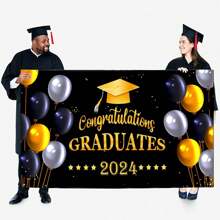 Graduation Party Backdrop Banner, Graduation Ceremony Decoration Hanging Flag, Graduation Banner - Multicolor - View 5