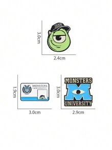 3pcs Cartoon Fashion Enamel Brooch Badge, Creative, Fun, Suitable For Daily Holiday Wear