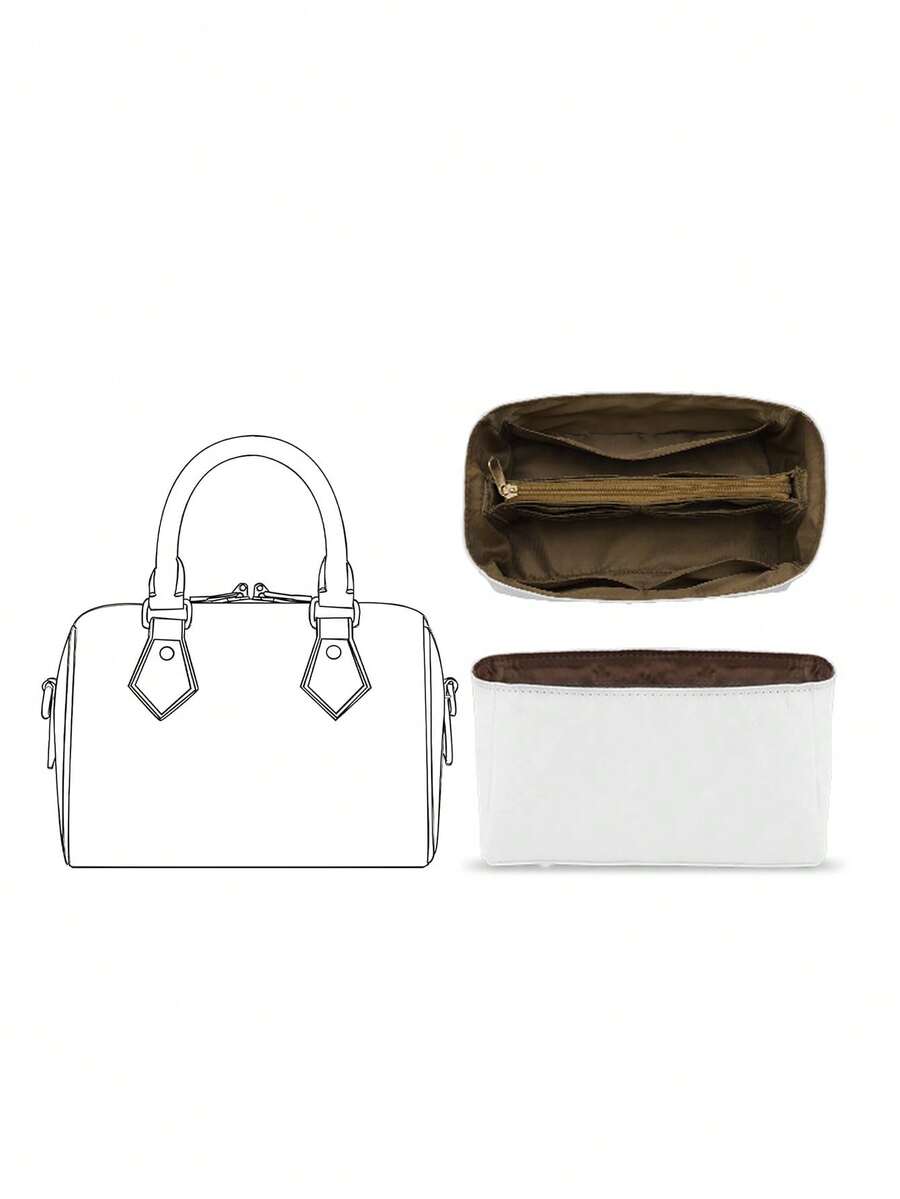 Paper Ultra-Light Wallet Storage Insert For Pochette Metis MM/GM Speedy 20/25/30 Handbag Inner Liner And Organizer Insert Organiser - Brown - View 1