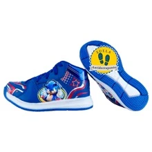Tenis Para Niños Deportivos Sonik Juego Sneakers Infantiles Cómodos Con Luces Leds De Moda 329-AR - Azul - Ver 5