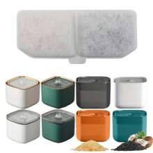 Filtro de fuente de agua para gatos, paquete múltiple de filtros de repuesto con sistema de triple filtración para fuente automática de mascotas, compatible con modelos de fuente bebedero de gatos y perros con el mismo tamaño de filtro - Blanco - Ver 8
