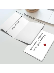 1pc Romantic Anniversary Card, Birthday Card For Girlfriend Boyfriend, Wife Husband, Best Decision For Love, Engagement Valentine'S Day Card,Greeting Cards,Postcards,Greeting Cards,Blank Interior For Custom Message.