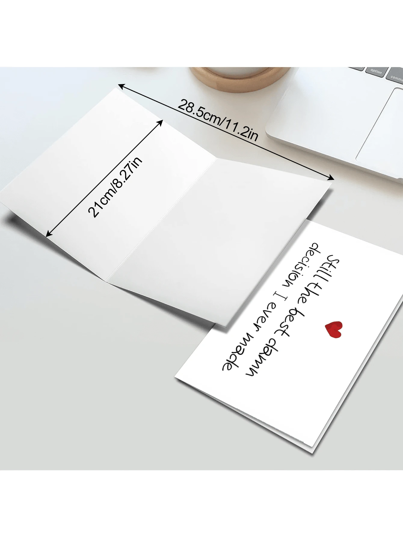 1pc Romantic Anniversary Card, Birthday Card For Girlfriend Boyfriend, Wife Husband, Best Decision For Love, Engagement Valentine'S Day Card,Greeting Cards,Postcards,Greeting Cards,Blank Interior For Custom Message.