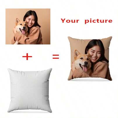 1PC Custom Cushion Cover,DIY Customized Throw Pillow Home Decorative,Wedding Gift ,Birthday Present,Anniversary Gift,Pet ,Digital Printed Pillow Cover