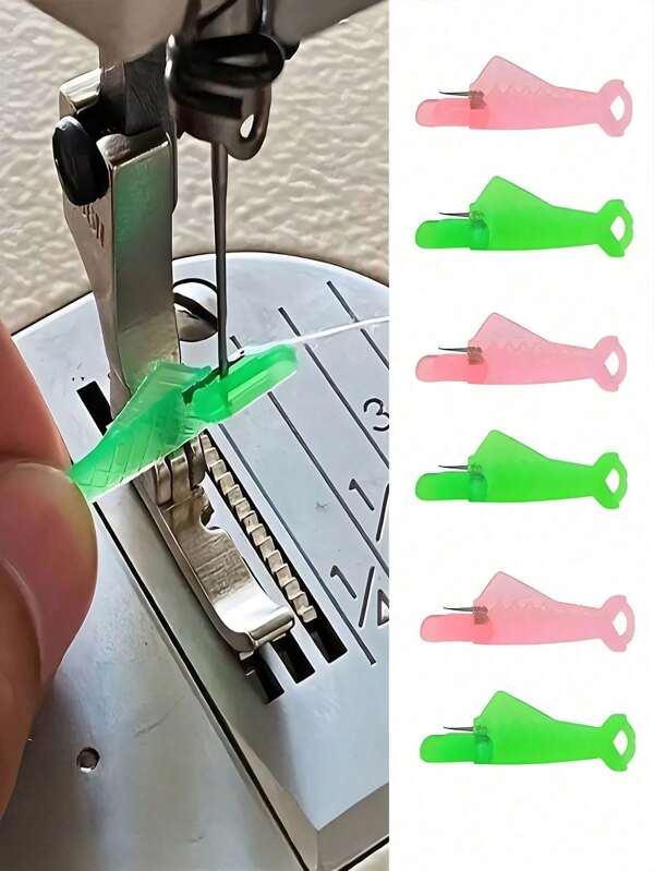 5 pièces/10 pièces Enfileur d'aiguille en plastique, type de poisson petit enfileur rapide pour machine à coudre, accessoires de couture de vêtements