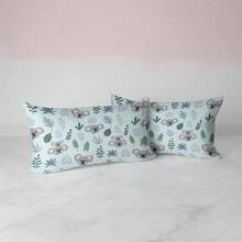 3入組豪華卡通數字印花床單套裝（1件被套+ 2枕套），親膚柔軟舒適面料，吸濕透氣，適用於四季，可機洗