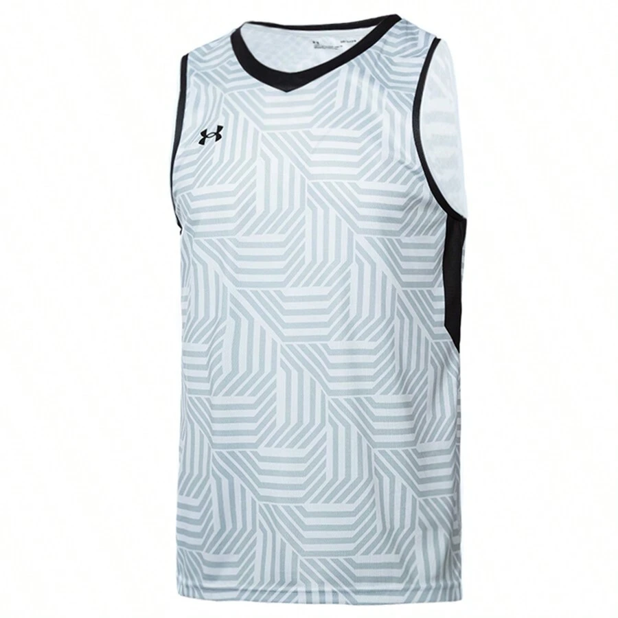 Under Armour Unisex Sleeveless Basketball Jersey, New 2026 Summer Collection, 23500102-100 - White - View 1