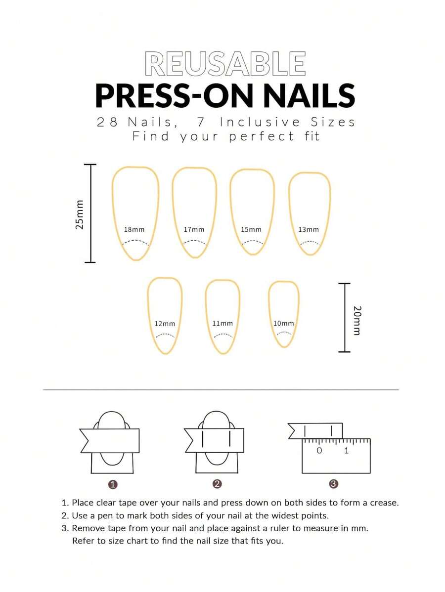 Press On Nails Almond Soft Gel Short Fake Nail With Nail Glue
