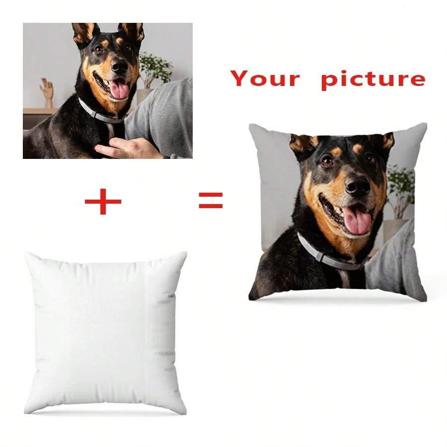 1PC Custom Cushion Cover,DIY Customized Throw Pillow Home Decorative,Wedding Gift ,Birthday Present,Anniversary Gift,Pet ,Digital Printed Pillow Cover,Chic Autumn,Kids,Customized Kids Pillows - Multicolor - View 1