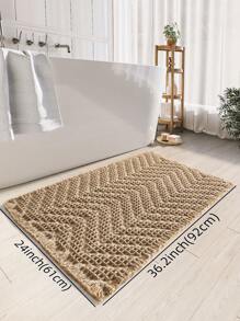1pc Bath Matts For Bathroom,Upgraded Waffle Super Absorbent Bath Mat,Bathroom Rugs Non Slip Washable, Quick Dry Shower Mats, Ultra Soft Bath Mats For Bathroom Floor,Brown,46*77 ,Room Decor