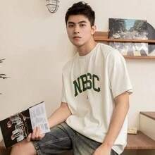 New Balance 男士 2026 春季新款休闲复古字母印花圆领短袖 T 恤 - 白色 - 查看 3