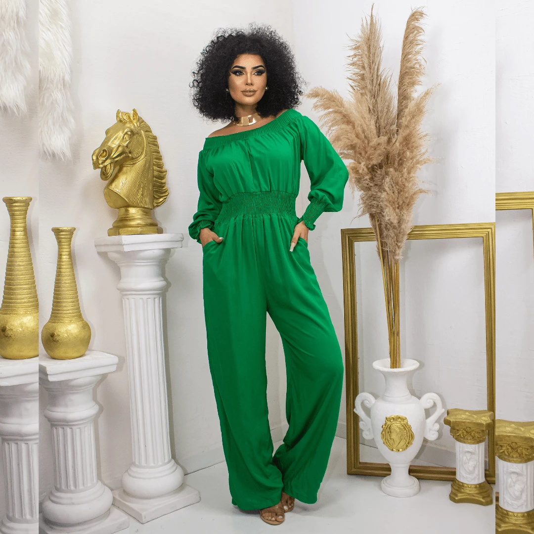 Women Jumpsuits - màu xanh lá - Xem 1