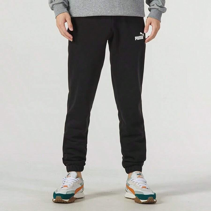 Puma 男士 2026 新款舒适保暖内衬训练运动裤休闲锥形裤 678450 - 黑色 - 查看 1