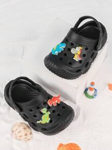 Children's Summer Clogs, Luminous Flowers, Unisex - Black - View 7