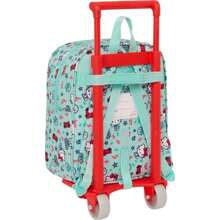 Sanrio | RUGZAK MET TROLLEY 805 HELLO KITTY "SEA LOVERS" - Officieel gelicentieerde rugzak met trolley - Praktische en veelzijdige rugzak - Stevige en duurzame rugzak - Modern en functioneel ontwerp