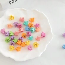 50pcs Women Solid Flower Design Cute Hair Claw For Hair Decoration For Back To School Valentine's Day Valentines Claw Clips Hair Clips Hair Jaw Clip Hair Clamps Hair Clutch Hair Catcher Clip