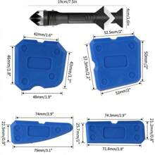 5/6/9pcs Grouting Tool Set, Including Grout Scrapers, Sealant Smoothing Brushes, Plastic Spatulas, For Tile Installation