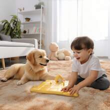 Treeboy Fluffy Area Rug Thick & Shaggy Carpet For Living Room & Bedroom Floor, Home Decor Anti-Slip Soft Carpet Floor Mat - Khaki - View 8