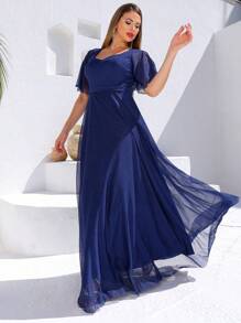 Women Dresses - Navy Blue - View 2