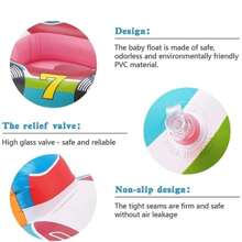 Swimming Pool Float, Cute Car Design Inflatable Summer Beach Floatie Boat Swim Tube Ring With Handles Seat Pool Lake Air Bed Floating Mattress Raft Lounge