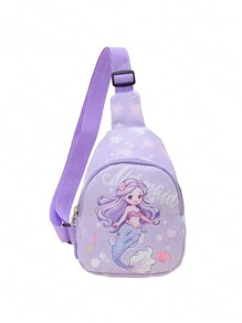 Bolso infantil de cintura con dibujos animados, bolso cruzado lindo y ligero con patrón de sirena y unicornio para niñas, bebés y niños pequeños. Ideal para viajar y actividades en exteriores