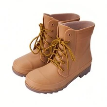 Scarpe da pioggia casual da uomo senza lacci con fibbia per esterni - Giallo - Visualizzare 4