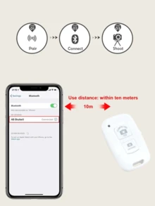 1 palo de selfie mini portátil Bluetooth blanco, batería no incluida (Modelo: 2032) - Blanco - Ver 5
