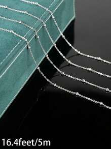 32.8/16.4/3.28英尺不銹鋼18K鍍金夾環球鏈，適用於珠寶製作，3.5mm夾環球鏈，可製作項鍊、腰鏈和其他飾品，配有10個龍蝦扣和30個彈簧環，適合男女 - 不銹鋼夾球鏈 - 查看 14