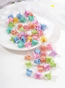 50入組女士蝴蝶設計時尚髮爪適用於頭髮裝飾用品 - 彩色 - 查看 4