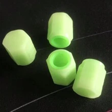 4pcs Fluorescent Night Glowing Decors For Car, Motorcycle, Bicycle - Tyre Hub Luminous Valve Caps
