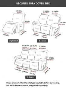 1PC Printed Recliner Sofa Cover Stretch Geometric Living Room Sofa Protective Cover Home Electric Armchair Cushion Cover